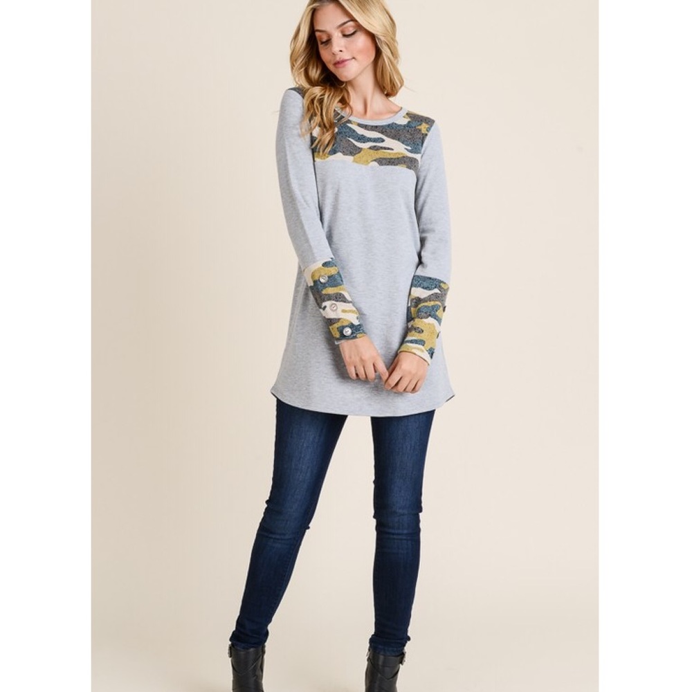 Long Sleeve Camo Top - Picture 5 of 8